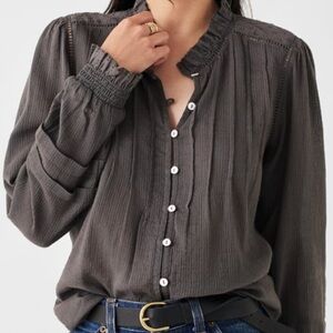 Faherty Women’s Willa Blouse Organic Cotton Size XS